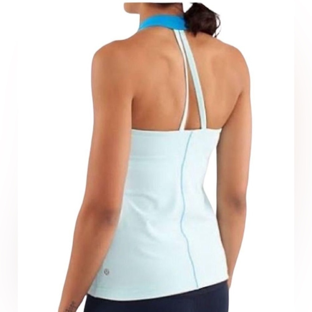 Lululemon 💙 Open Soul Blue Tank Top Shelf Bra Size